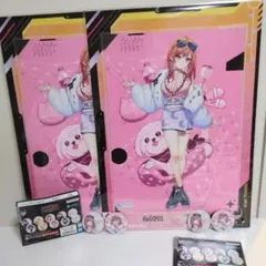 一番くじ　ホロライブ　一条莉々華ビジュアルボード、缶バッジ