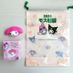 マイメロディのヘアコーム＆ケース、巾着ビニール袋 ２点セット