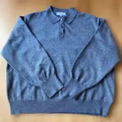 シーズンリーズン　長袖ニットポロシャツ