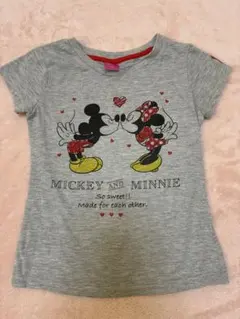 Disney ミッキー＆ミニー Tシャツ グレー 120のサムネイル