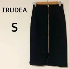 TRUDEA タイトスカート 【S】フロントファスナー 日本製 ブラック 裏地のサムネイル