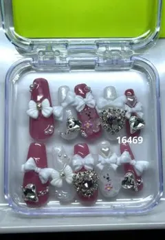 リボン・ハートデザイン ネイルチップセット