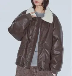 【新品】Anchor Smith 2WAYヴィンテージライクボアフライトブルゾン