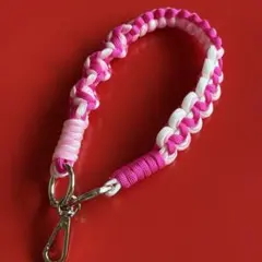パラコードスマホストラップ pink &pink