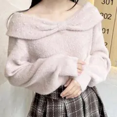 INGNI オフショルリボンニット