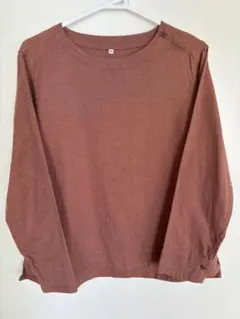 無印良品　長袖カットソー　ボタンデザイン 綿100% レディースMサイズ　美品