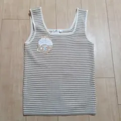 ストライプサマーニットタンクトップ Lサイズ