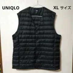 UNIQLO　ユニクロ　Vネック ダウンベスト　XLサイズ　ブラック色