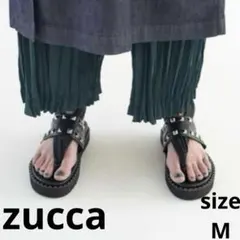 【美品】ZUCCa ズッカ　スタッズサンダル Mサイズ　ブラック