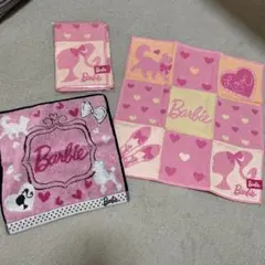 【Barbie】　新品　タオルハンカチ　3枚セット