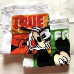 ミッキー＆フレンズ ハンドタオル2枚セット　新品