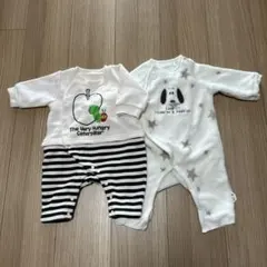 はらぺこあおむし スヌーピー　冬あったかロンパース2枚セット