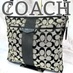 COACH ショルダーバッグ シグネチャー キャンバス な舐め掛け ブラック