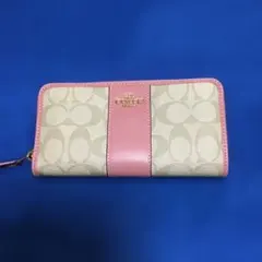COACH 長財布 シグネチャー ピンクのサムネイル