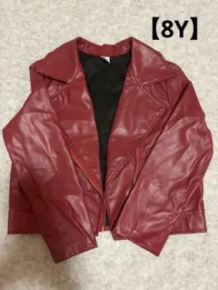 SHEIN ライダースジャケット レッド 8Y ダンス衣装のサムネイル