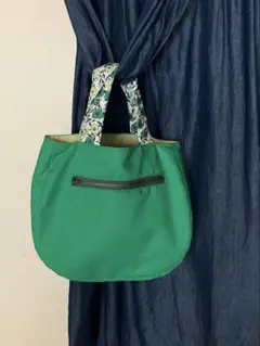 グリーン トートバッグ ハンドメイド