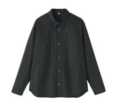 新品 MUJILabo無印良品 コットンワークシャツ紳士XL黒/ブラック