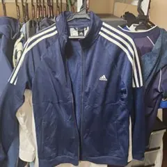 adidas ネイビー ジャージ ストライプ
