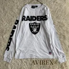 NFL RAIDERS 長袖Tシャツ ホワイト ロゴ コットン Mのサムネイル