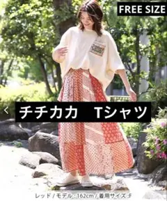 【7日まで限定価格】チチカカ　Tシャツ　刺繍　綿100 ベージュ　エスニックのサムネイル