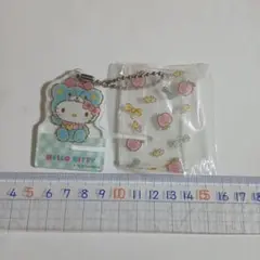 ハローキティ アクリルストラップ 水色
