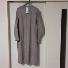 A*O様 ケーブル編みニットワンピース Lサイズ 薄いピンクベージュ