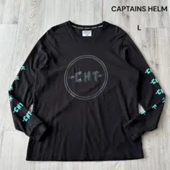 CAPTAINS HELM 長袖Tシャツ ロンT 黒 L 袖プリント CHTのサムネイル