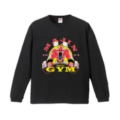 【ロングTシャツ】　MAJIN GYM　ゴールドジム　ブラックXL　魔人ブウ