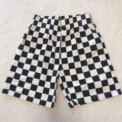 cookman ハーフパンツ チェッカー チェック ショートパンツ 白黒