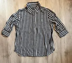 PEARLY GATES 黒とグレーのストライプシャツ サイズ0 ゴルフウェアのサムネイル