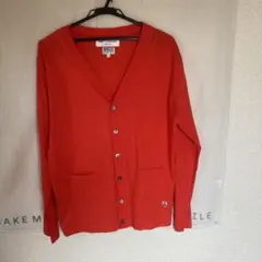 KATO' IRON & GROUND カーディガン レッド　朱色のサムネイル