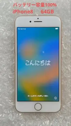 【バッテリー容量100%】iPhone 8 64GB SIMロックなし