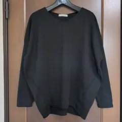 chocol raffine robe Vネック長袖カットソー　黒　Ｆサイズ