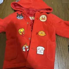 アンパンマン フリース ダッフルコート レッド
