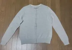 お値下げ ROPE ライトグレービジューボタンカーディガン