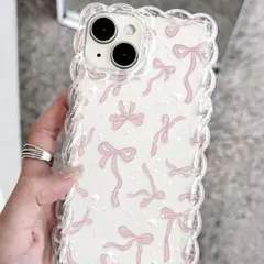 iPhone11 ケース リボン かわいい 新品未使用 クリア 韓国 人気