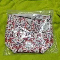 ANNA SUI 巾着ショルダーバッグ　花と鳥プリント