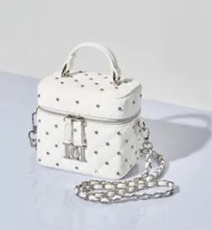 Darich ダーリッチキルティングビジュースクエアミニバック　ホワイト