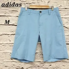 アディダス 【M】 ハーフパンツ CLIMALITE ロゴ刺繍 ライトブルー