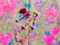 ハンドメイド レトロ ビーズ ストラップ かわいい ピンク系