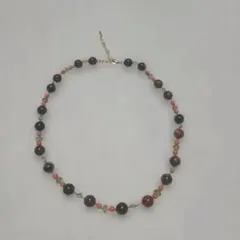 天然石 ネックレス 　パワーストーン　ジャスパー　ペリドット オレンジ珊瑚