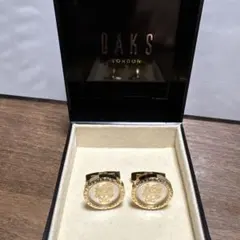 DAKS ゴールドトーン紋章　カフスボタンのサムネイル