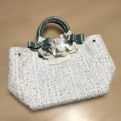 le creativeツイード バッグ　ホワイトツイードトートバッグのサムネイル