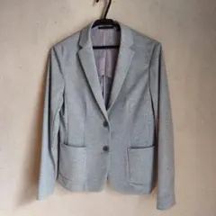 ユニクロ UVカットジャージージャケット ストレッチ グレイ レディース