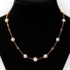 ゴールドカラー パール ネックレス 上品