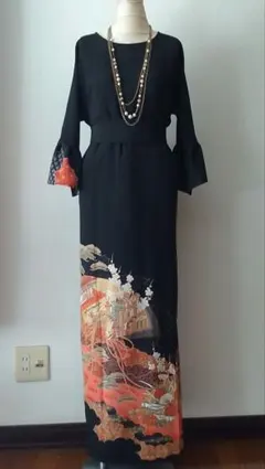 着物リメイクワンピース留袖ドレス