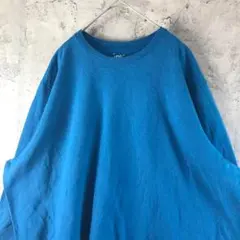 A3422古着　スウェット　ブルー　無地　90s Y2K