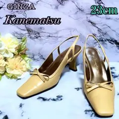 GINZA Kanematsu 銀座かねまつ　リボンパンプス　23cm