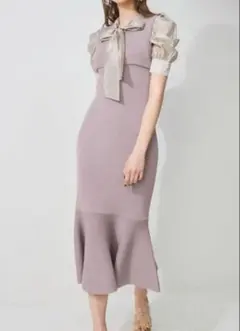 MERCURYDUO ハーフスリーブ2WAYリボンワンピース