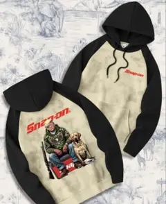 Snap-on デザインパーカーブラック　X Lサイズ
